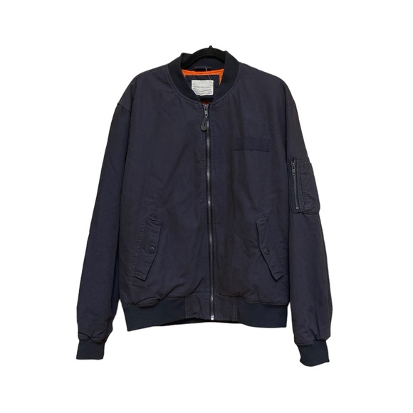 Aéropostale Bomber Gray Jacket - Sherpa Lined - Zipper Closure - Size L - Picture 1 of 14